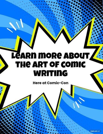 Comic Con Workshop Flyer Template