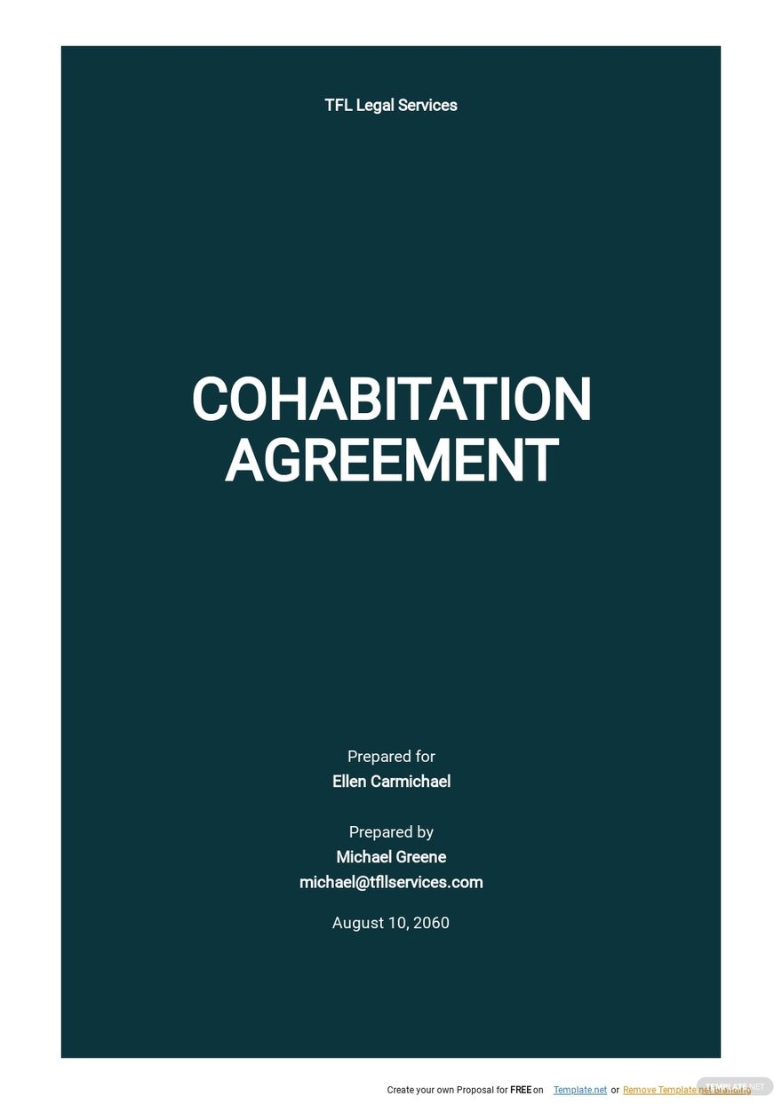 Free Sample Cohabitation Agreement Template Google Docs, Word, Apple