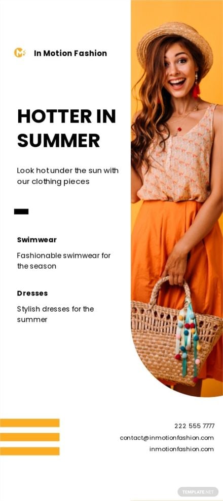Summer Fashion DL Card Template in Word, Google Docs, Illustrator, PSD, Publisher