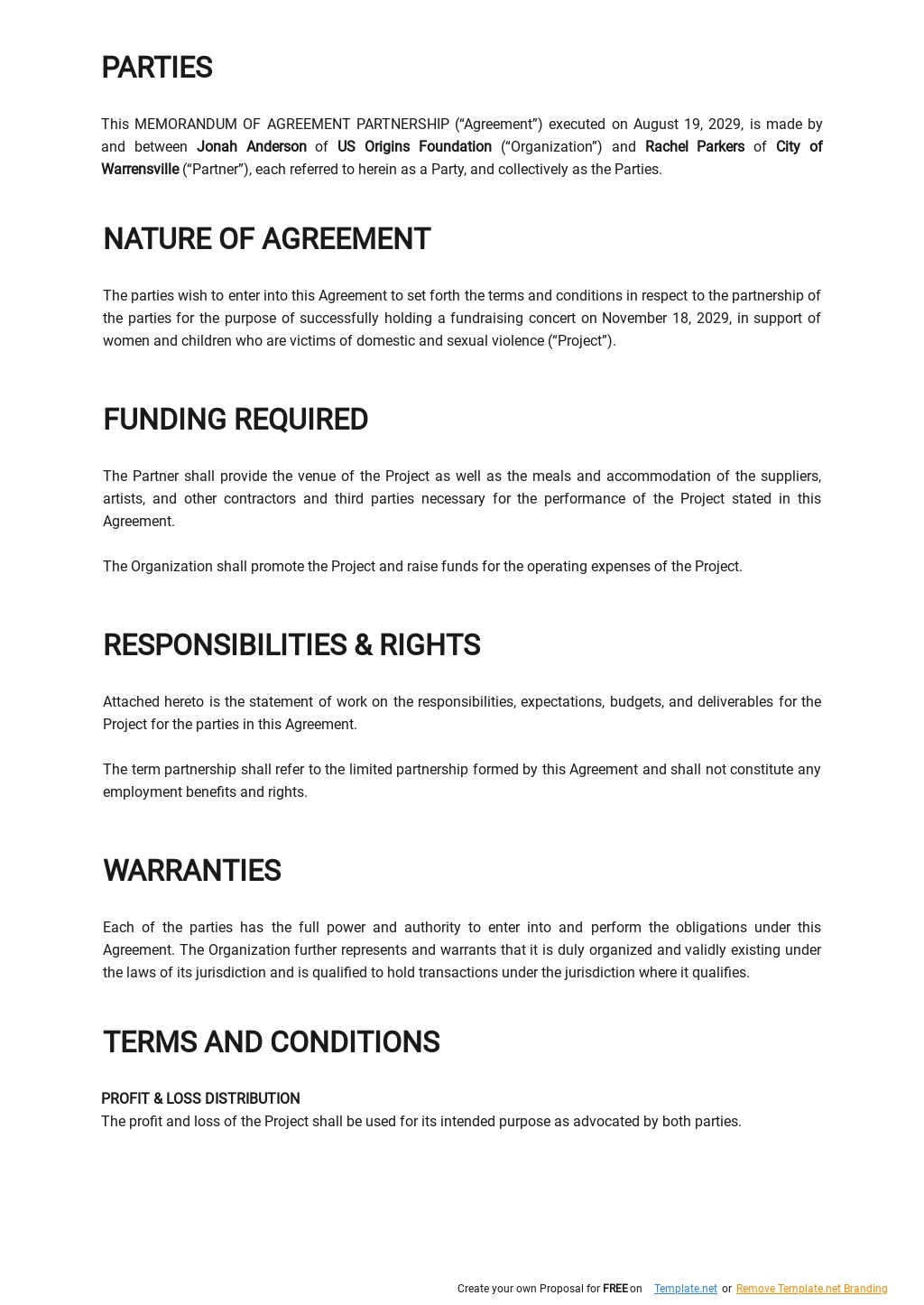 Memorandum Of Agreement Partnership Template 1.jpe