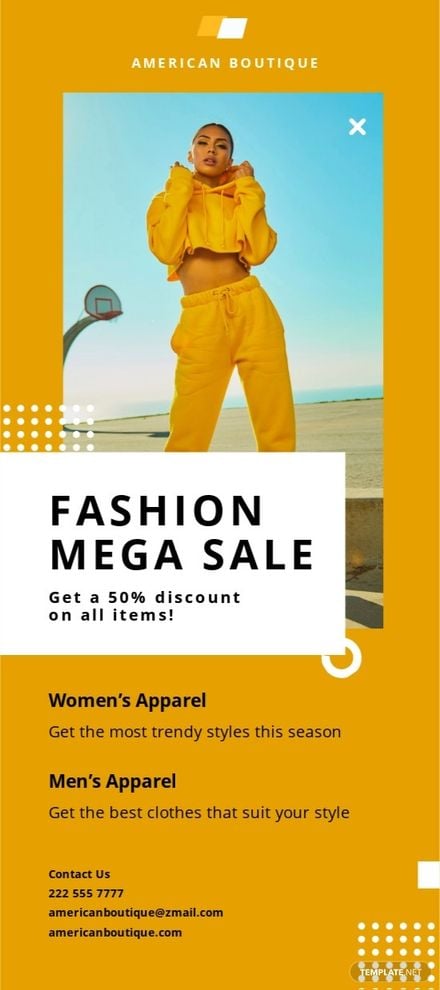 Fashion Sale DL Card Template in Word, Illustrator, PSD