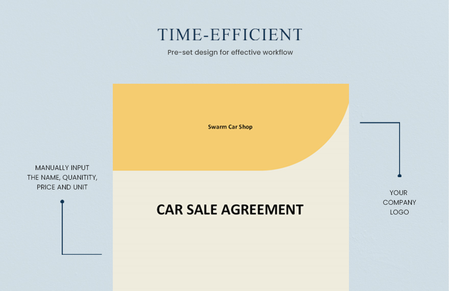 Sample Car Sale Agreement Template