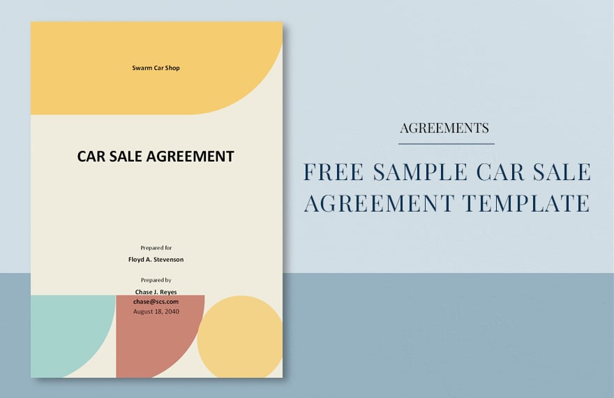 Sample Car Sale Agreement Template