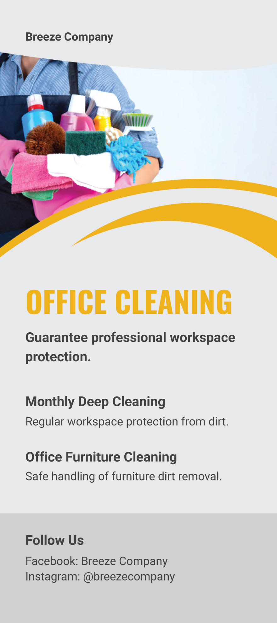 Disinfecting And Cleaning Services DL Card Template