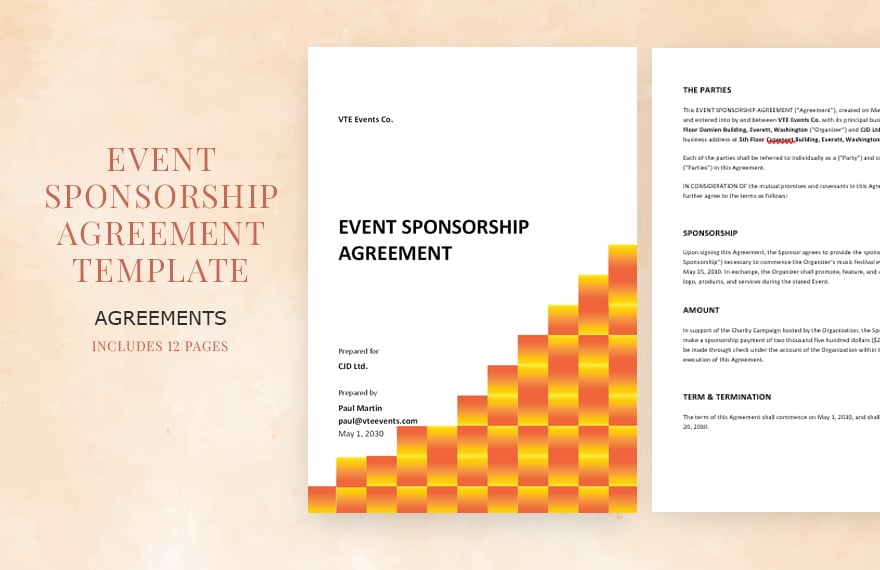 Event Sponsorship Agreement Template