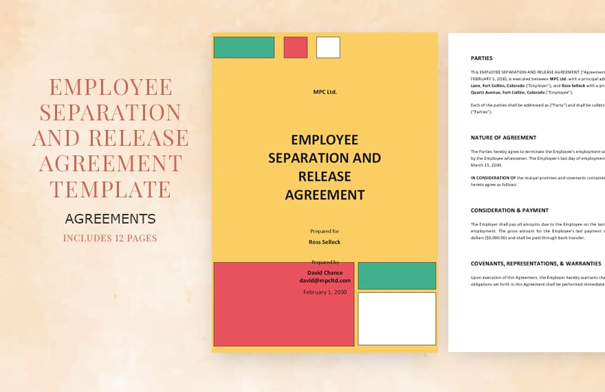 Employee Separation and Release Agreement Template