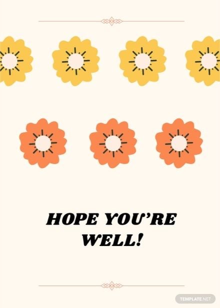 Free Get Well Soon Wish Card Template