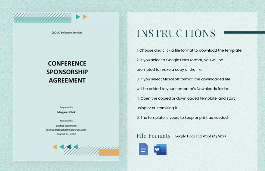Conference Sponsorship Agreement Template