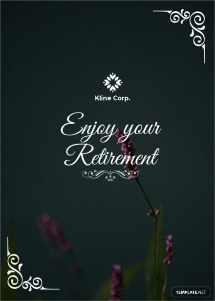 Free Elegant Retirement Card Template