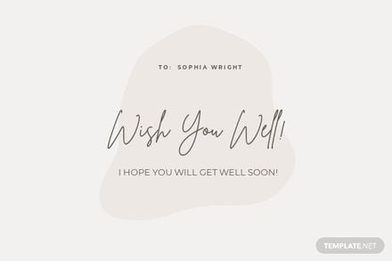 Free Simple Get Well Soon Card Template