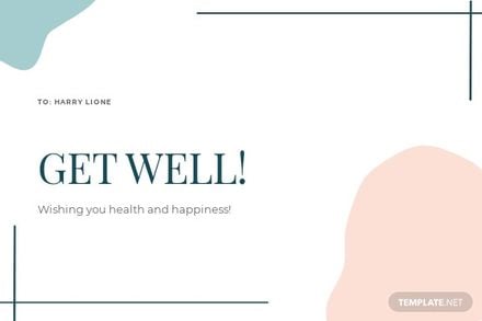 Happy Get Well Soon Card Template