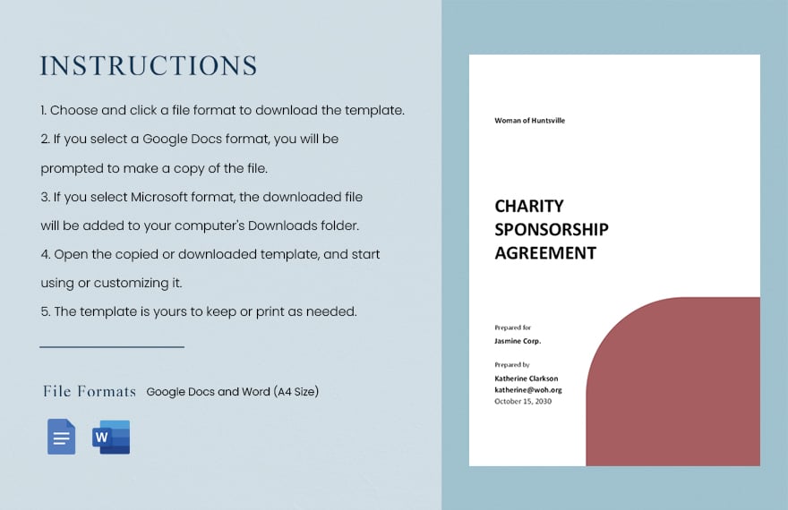 Charity Sponsorship Agreement Template