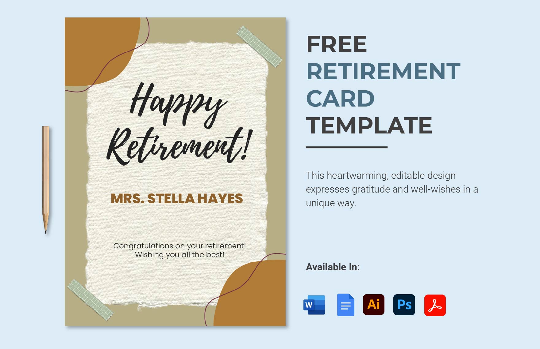 Free Retirement Card Template - Download in Word, Google Docs, PDF ...