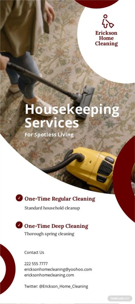 Household Cleaning Service DL Card Template