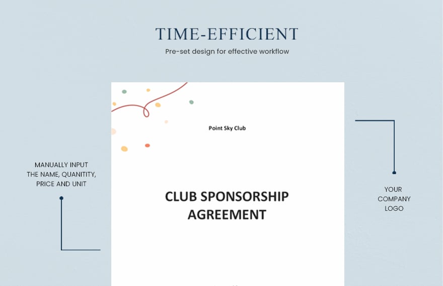 Club Sponsorship Agreement Template