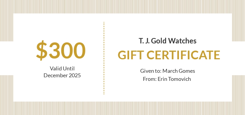 Gift Certificate Template - Google Docs, Illustrator, Word, Apple Pages, PSD, Publisher