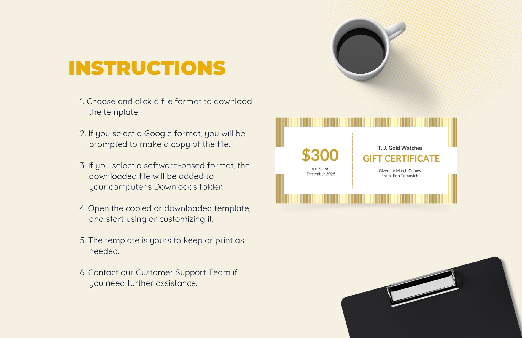  Gift Certificate Template