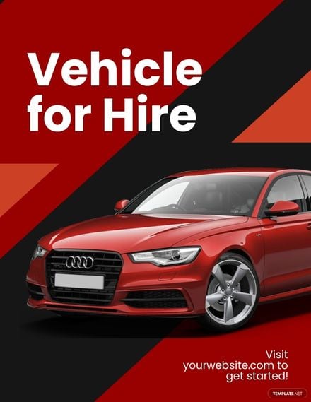 Vehicle Rental Flyer in Word, Google Docs, Apple Pages, Publisher
