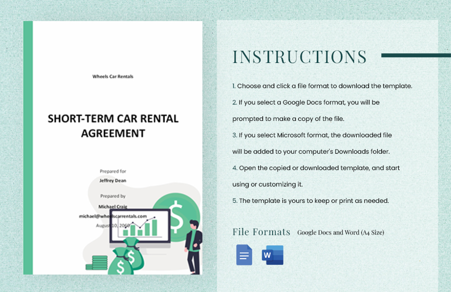 Short Term Car Rental Agreement Template