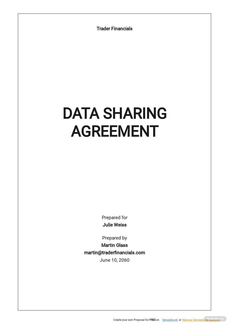 Simple Data Sharing Agreement Template