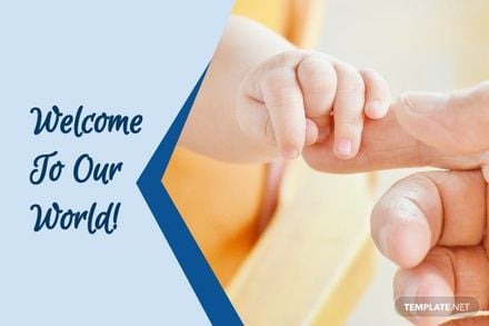 Welcome Baby Card Template