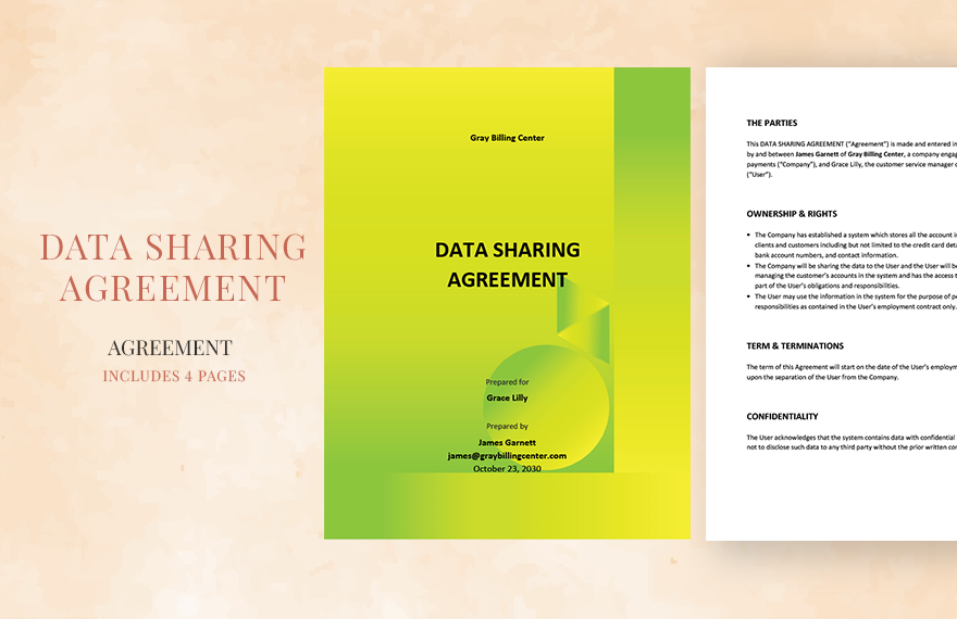 Data Sharing Agreement Template