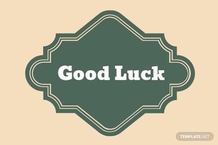 Vintage Good Luck Card Template
