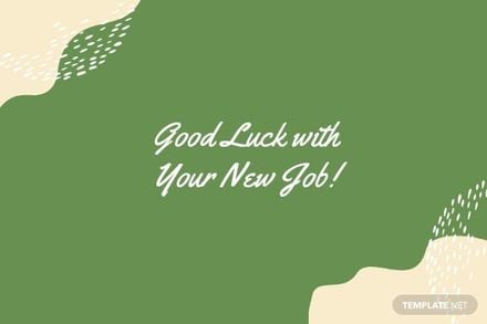Personalised Good Luck Card Template