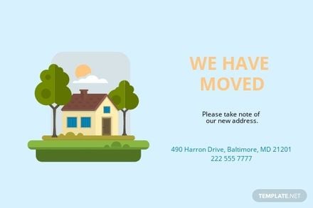 Free We Have Moved Card Template