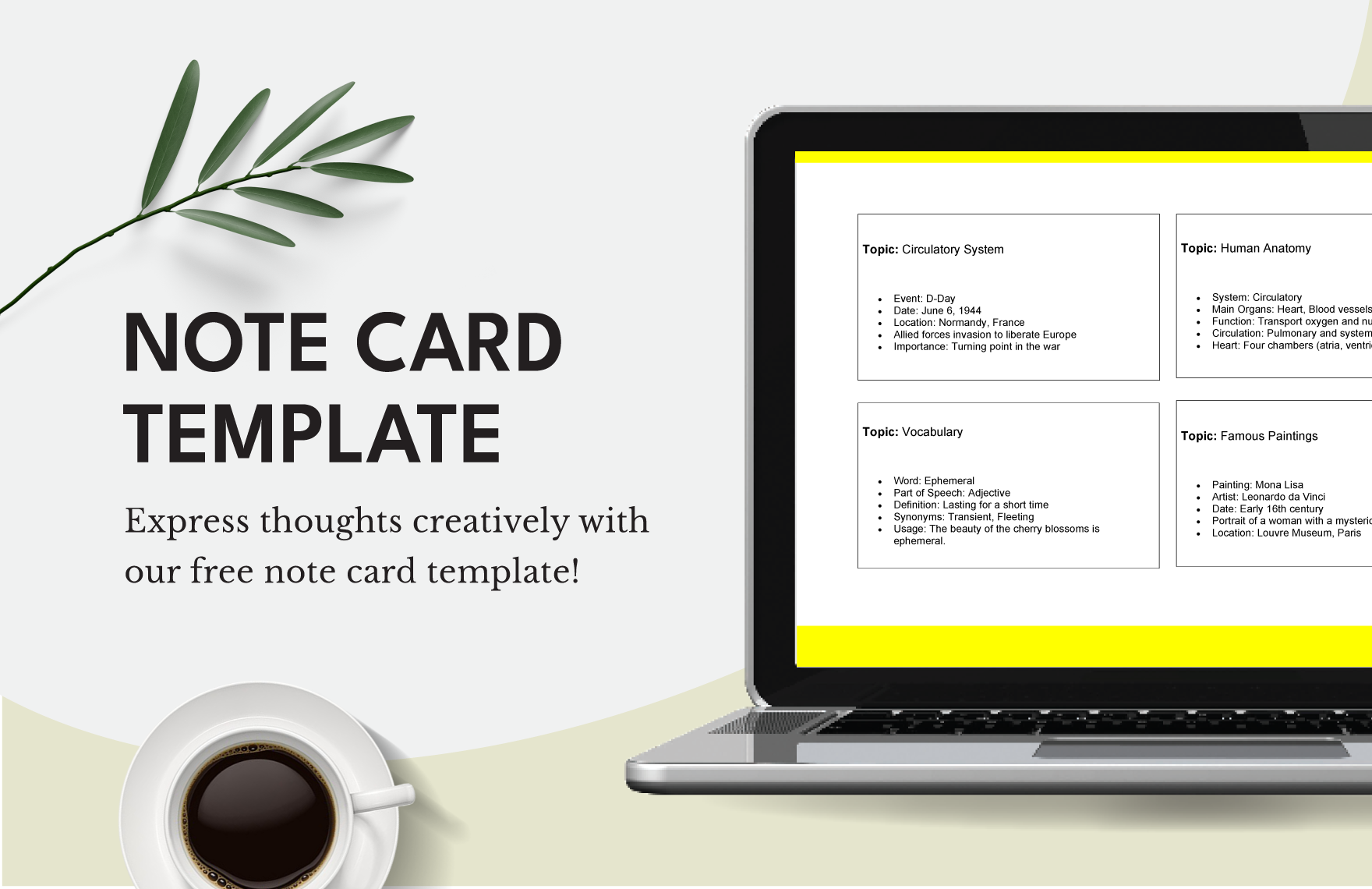 Note Card Template in Illustrator, PSD, Publisher, Word, PDF, Google Docs, Apple Pages - Download | Template.net