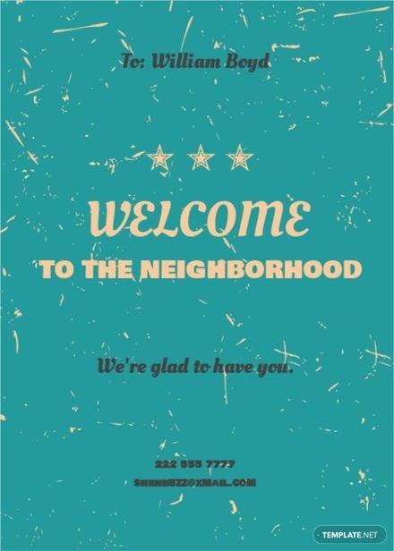Vintage Welcome Card Template