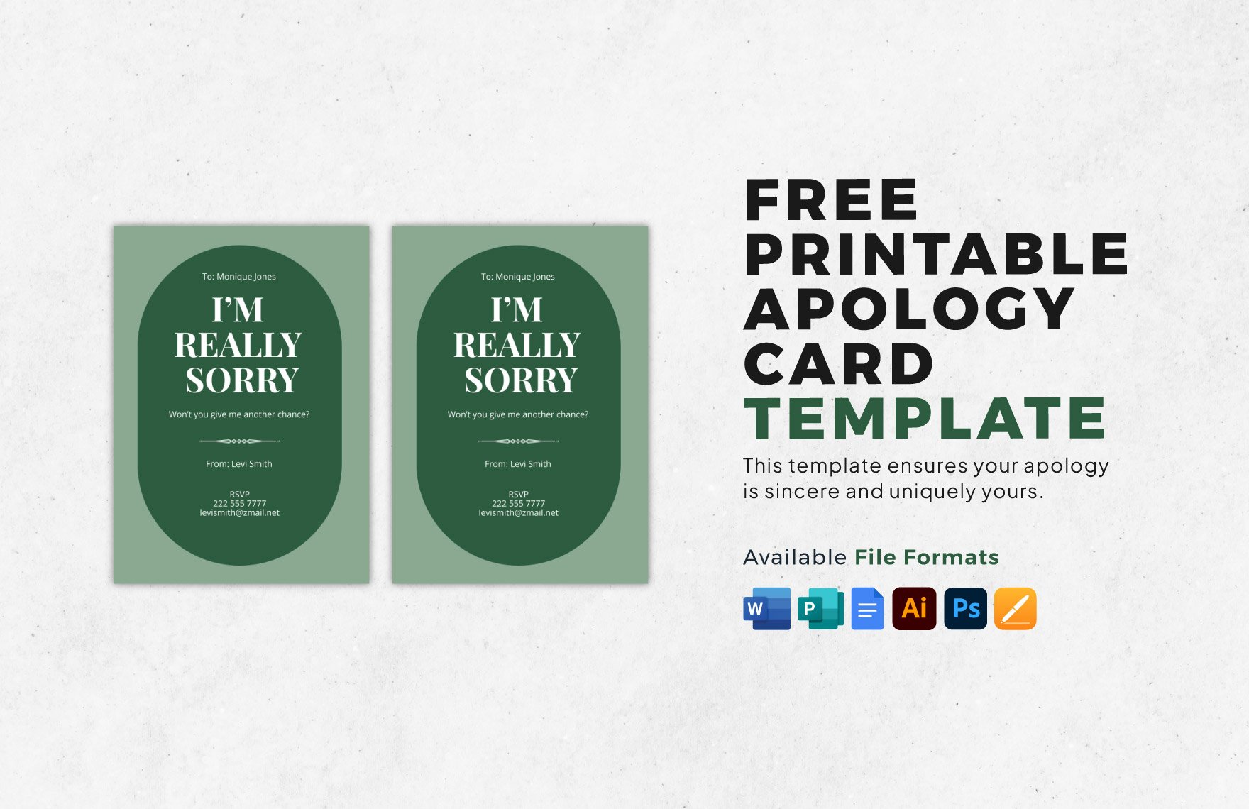 Free Printable Apology Card Template in Word, Google Docs, Illustrator, PSD, Apple Pages, Publisher