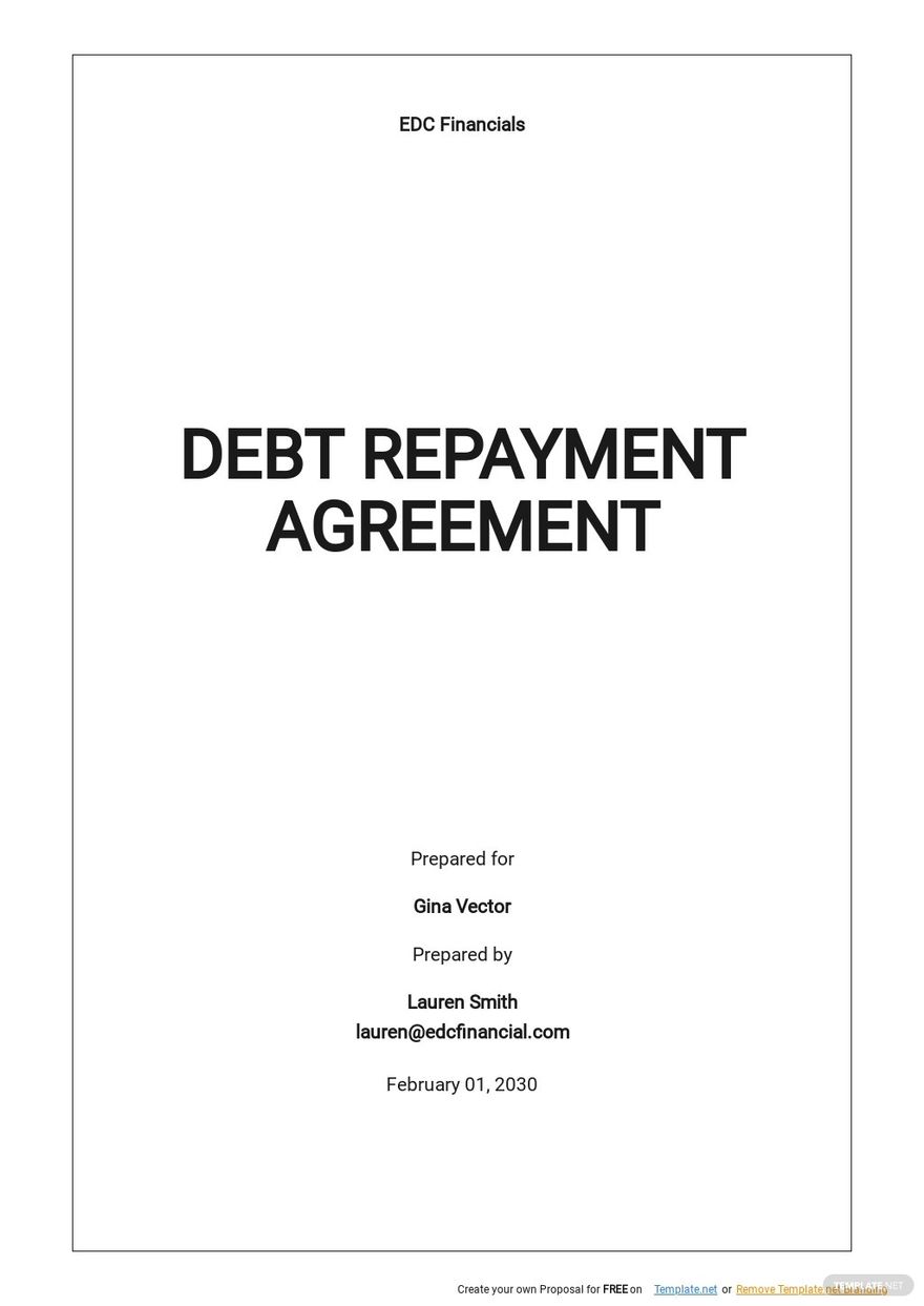 Loan Repayment Agreement Template Google Docs Word Apple Pages