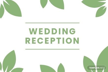 Basic Wedding Reception Card Template