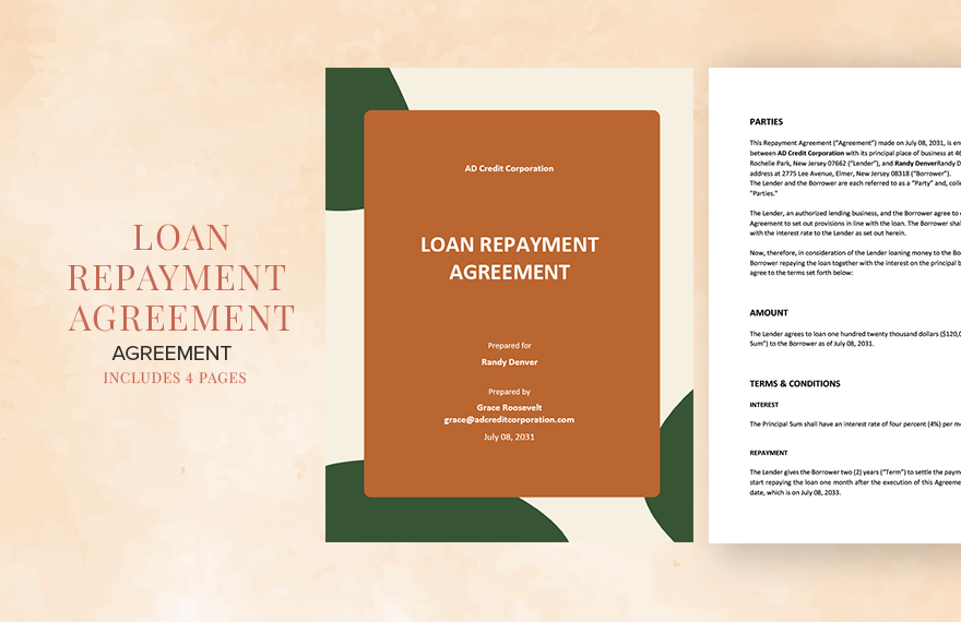 Loan Repayment Agreement Template