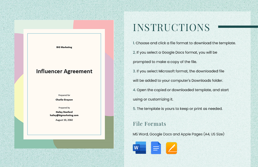Sample Influencer Agreement Template