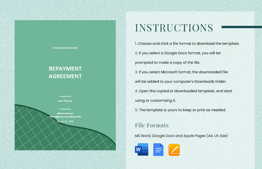 Repayment Agreement Template 