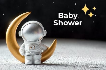 Space Baby Shower Card Printable Template
