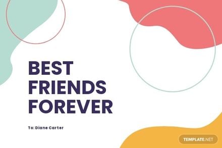 Personalized Friendship Card Template