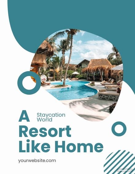 Resort Staycation Promotion Flyer Template