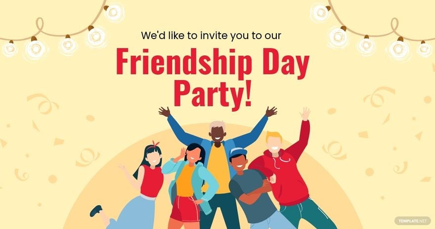Friendship Day Party Facebook Post Template