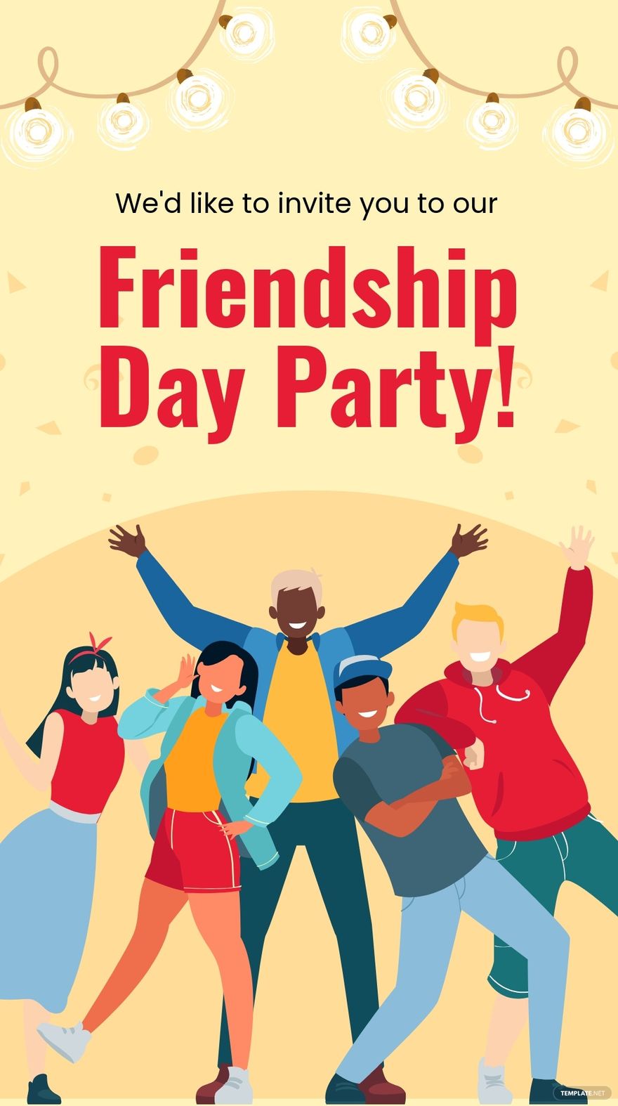 Free Friendship Day Party Whatsapp Post Template | Template.net