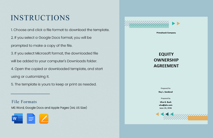 Equity Ownership Agreement Template