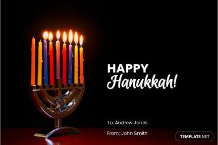 Hanukkah Celebration Card Template