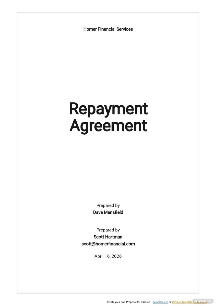 Free Sample Repayment Agreement Template 