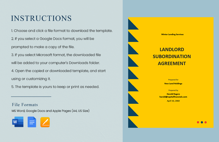 Landlord Subordination Agreement Template