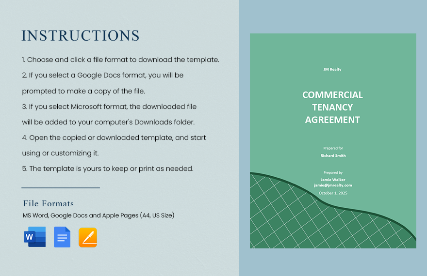 Commercial Tenancy Agreement Template