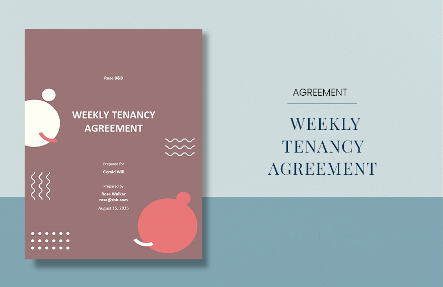 Weekly Tenancy Agreement Template
