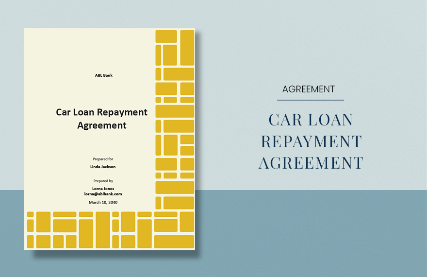 Car Loan Repayment Agreement Template