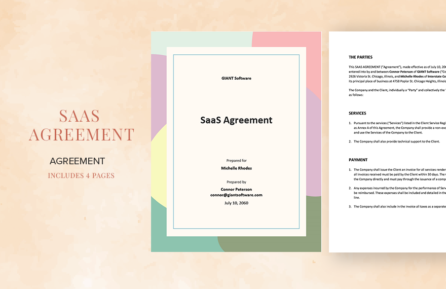 SaaS Agreement Template 